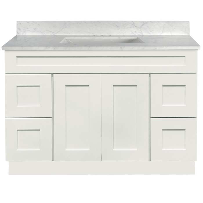 Bradford Designer Vanity Cabinet w/ 2 Drawer Stacks 36" White