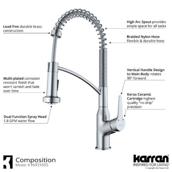 Scottsdale Single-Handle Pull-Down Sprayer Kitchen Faucet