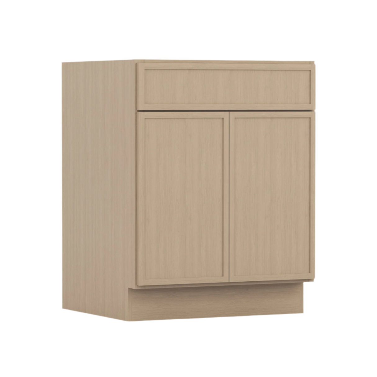 Slim White Oak Vanity Cabinet -  27"W x 34 1/2"H x 21"D