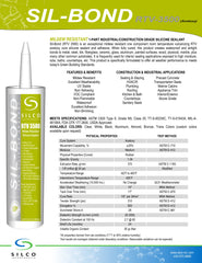 Sil-Bond RTV 3500 Mildew Resistant Silicone Sealant