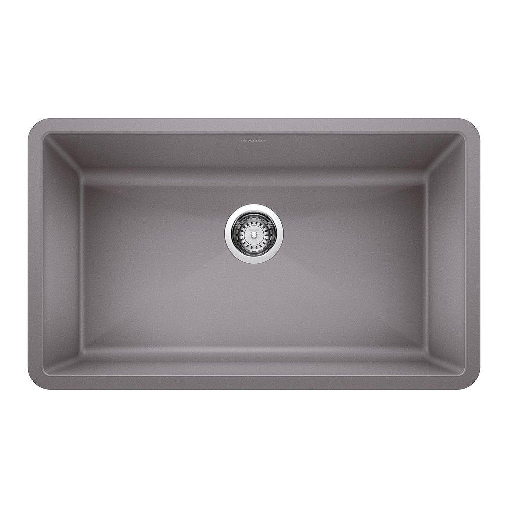 Precis™ 32 x 19 in. No Hole Granite Composite Single Bowl Undermount Kitchen Sink