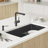 Precis™ 32 x 19 in. No Hole Granite Composite Single Bowl Undermount Kitchen Sink