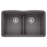 Diamond™ 32 x 19-1/4 in. No Hole Composite Double Bowl Undermount Kitchen Sink