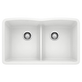 Diamond™ 32 x 19-1/4 in. No Hole Composite Double Bowl Undermount Kitchen Sink