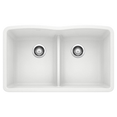 Diamond™ 32 x 19-1/4 in. No Hole Composite Double Bowl Undermount Kitchen Sink