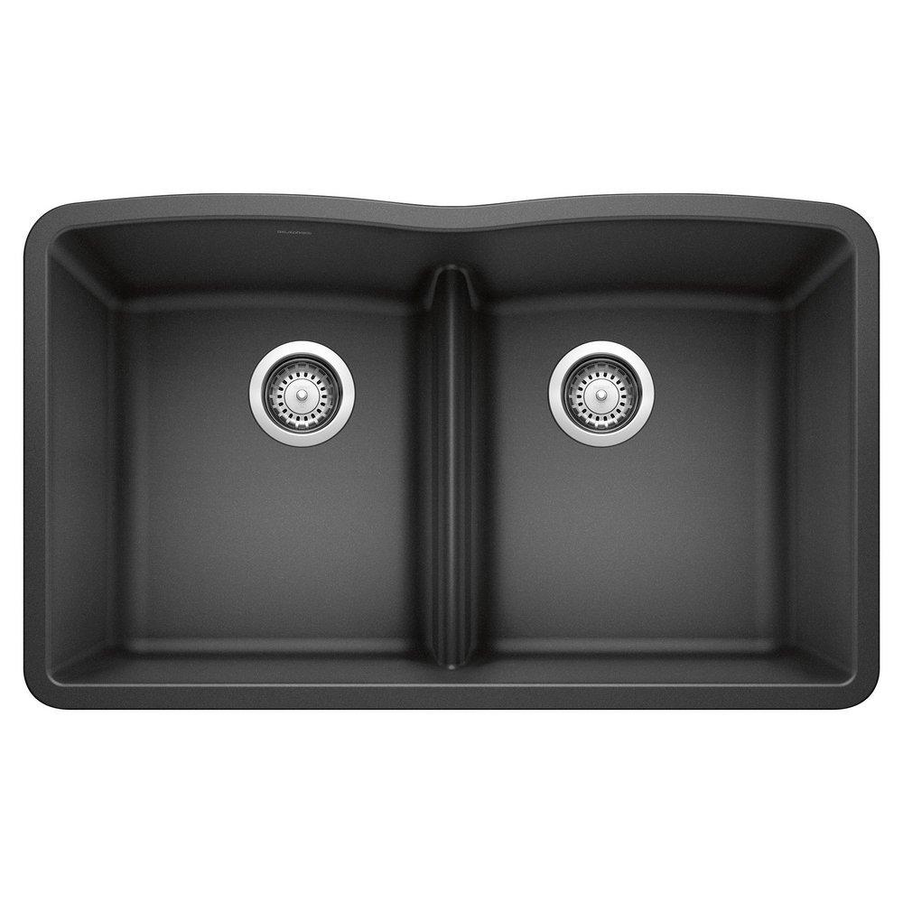 Diamond™ 32 x 19-1/4 in. No Hole Composite Double Bowl Undermount Kitchen Sink