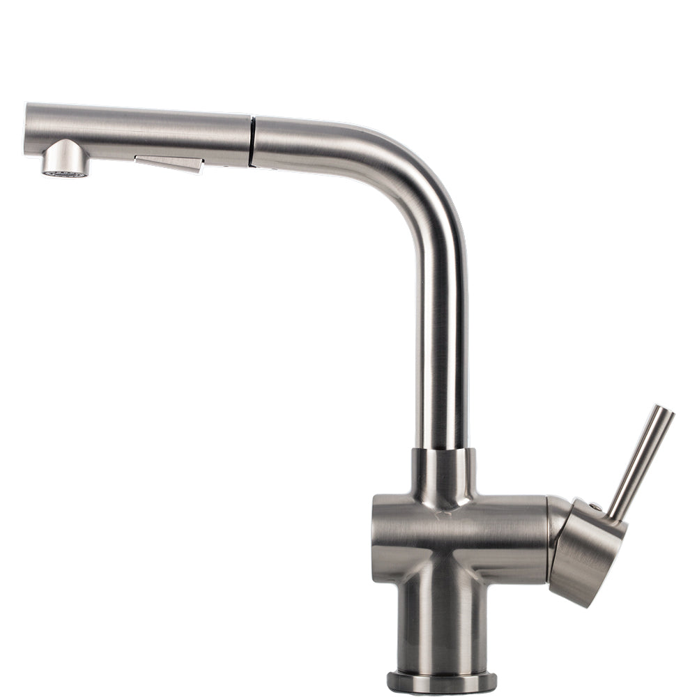 Brushed Nickel European Styled Pull-Out Kitchen Faucet KF710-BN