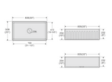 Fireclay 33x20 Reversible Undermount Sink White