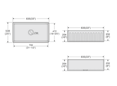 Fireclay 33x20 Reversible Undermount Sink White