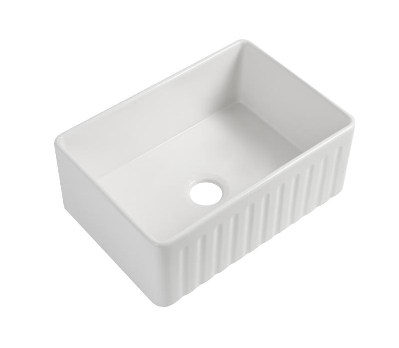 Fireclay 30x20 Reversible Undermount Sink White