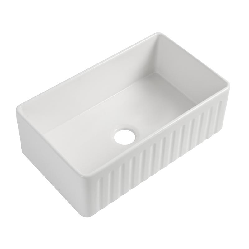 Fireclay 33x20 Reversible Undermount Sink White