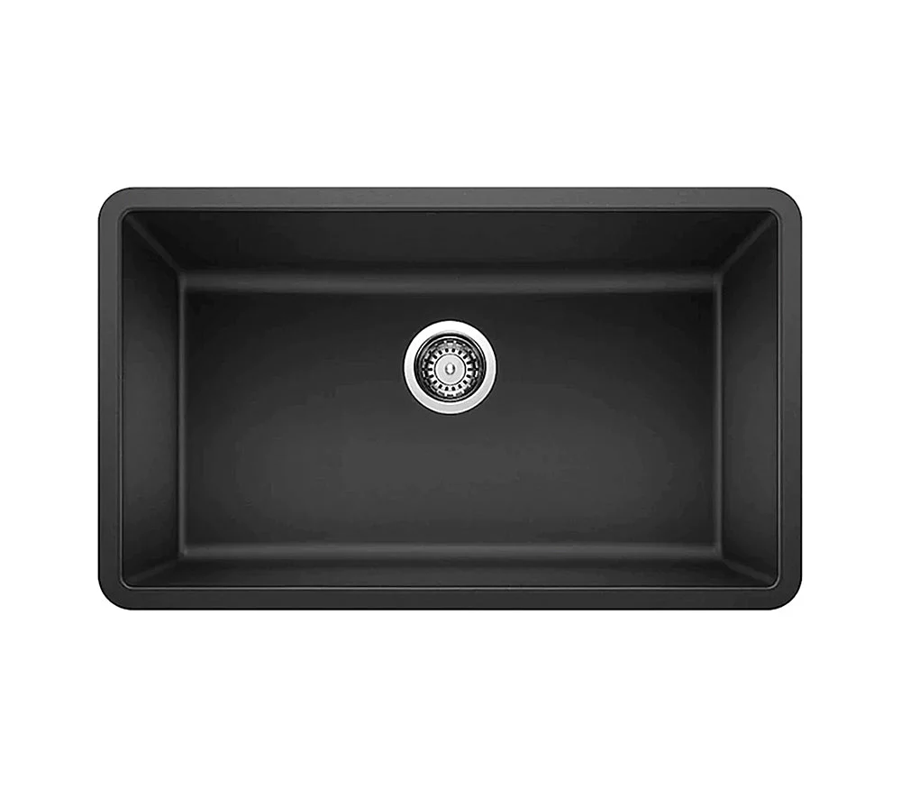 31" Granite Composite Kitchen Sink Black