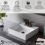 Karran Randburg Oil Rubbed Bronze 4-in centerset 2-Handle WaterSense Bathroom Sink Faucet with Drain