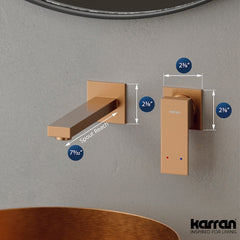 Karran Alberton Brushed Copper Wall-mount 1-Handle WaterSense Bathroom Sink Faucet