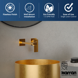 Karran Alberton Gold Wall-mount 1-Handle WaterSense Bathroom Sink Faucet