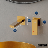 Karran Alberton Gold Wall-mount 1-Handle WaterSense Bathroom Sink Faucet