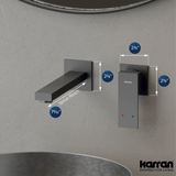 Karran Alberton Gunmetal Grey Wall-mount 1-Handle WaterSense Bathroom Sink Faucet