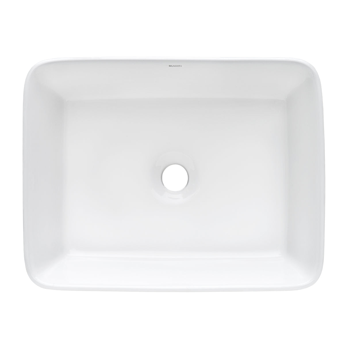 19" Rectangular Above Vanity Counter Bathroom Porcelain Ceramic Vessel Sink in White