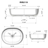 Ruvati 19-inch Matte White epiStone Solid Surface Modern Bathroom Vessel Sink