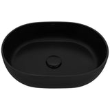 Ruvati 19-inch Matte Black epiStone Solid Surface Modern Bathroom Vessel Sink