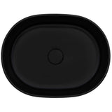 Ruvati 19-inch Matte Black epiStone Solid Surface Modern Bathroom Vessel Sink