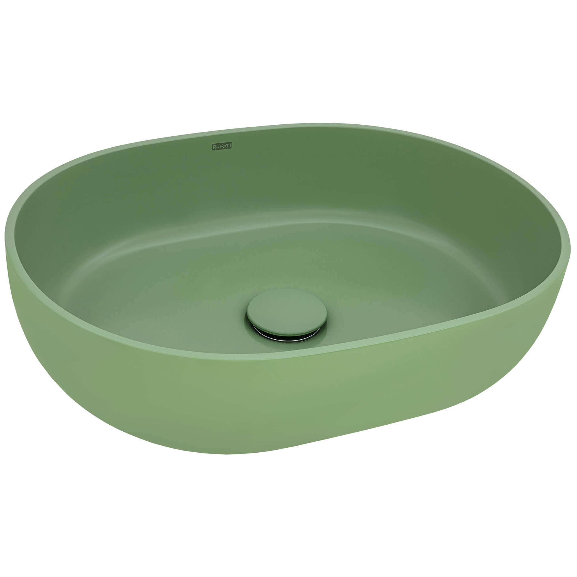 Ruvati 19-inch Avocado Lime Green epiStone Solid Surface Bathroom Vessel Sink