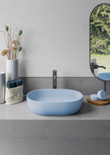 Ruvati 19-inch Pacific Blue epiStone Solid Surface Modern Bathroom Vessel Sink