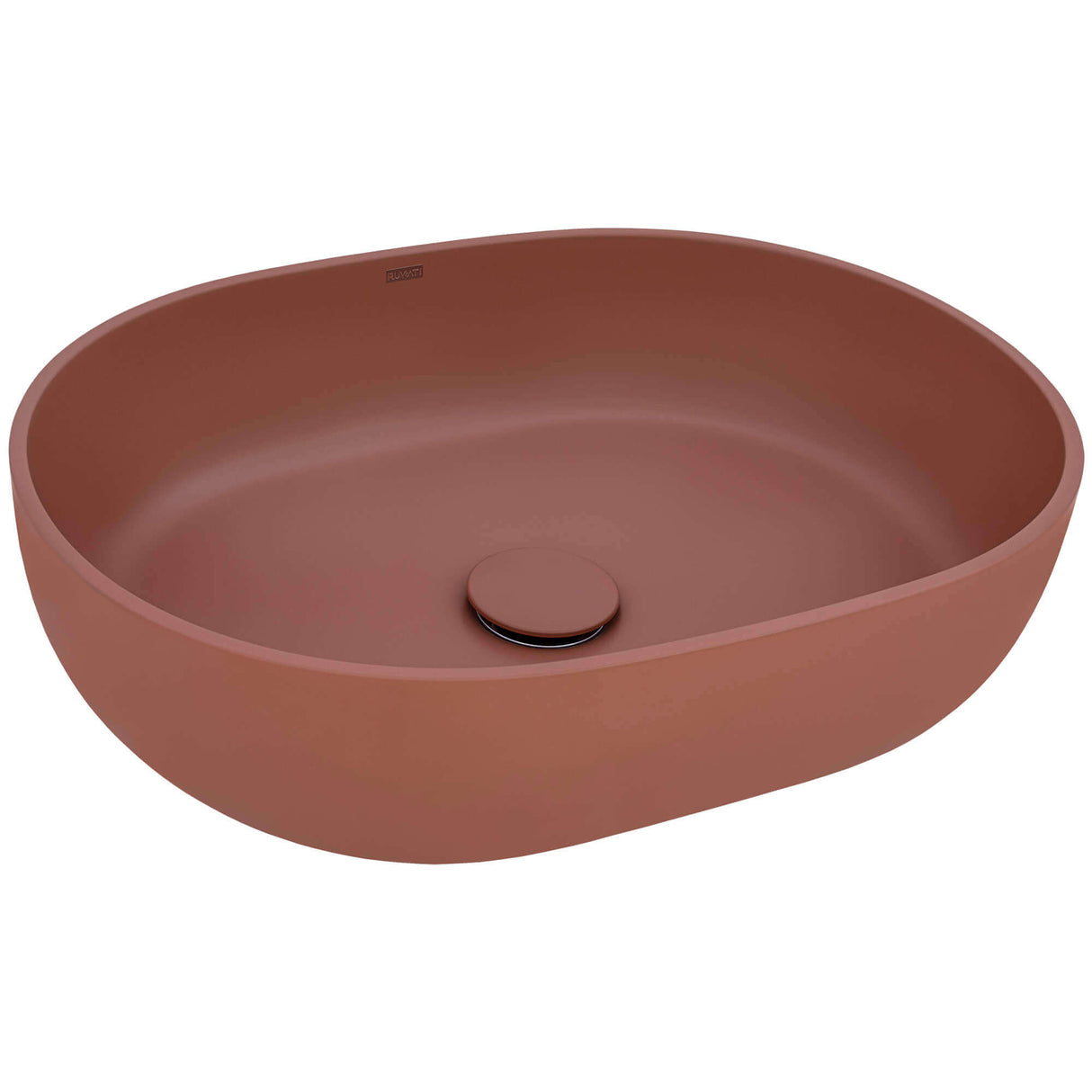 Ruvati 19-inch Sedona Clay Pink epiStone Solid Surface Bathroom Vessel Sink