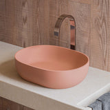 Ruvati 19-inch Sedona Clay Pink epiStone Solid Surface Bathroom Vessel Sink