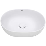 Ruvati 19-inch Matte White epiStone Solid Surface Modern Bathroom Vessel Sink