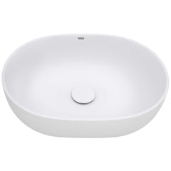 Ruvati 19-inch Matte White epiStone Solid Surface Modern Bathroom Vessel Sink