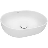 Ruvati 19-inch Matte White epiStone Solid Surface Modern Bathroom Vessel Sink