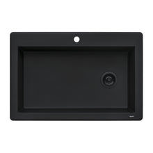 Ruvati 33 x 22 inch epiGranite Drop-in Topmount Granite Composite Single Bowl Kitchen Sink