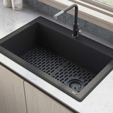 Ruvati 33 x 22 inch epiGranite Drop-in Topmount Granite Composite Single Bowl Kitchen Sink