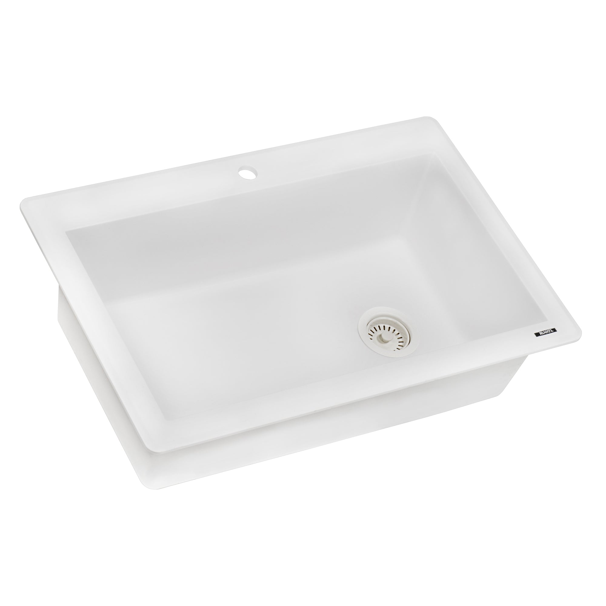 Ruvati 33 x 22 inch epiGranite Drop-in Topmount Granite Composite Single Bowl Kitchen Sink