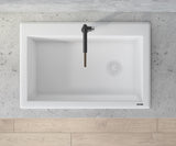 Ruvati 33 x 22 inch epiGranite Drop-in Topmount Granite Composite Single Bowl Kitchen Sink