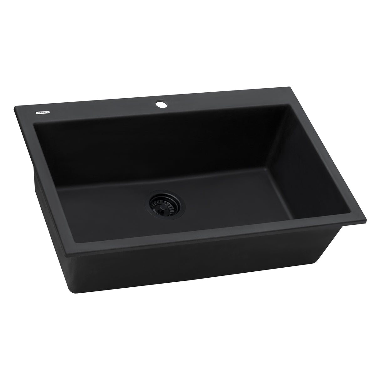 Ruvati 33 x 22 inch epiGranite Drop-in Topmount Granite Composite Single Bowl Kitchen Sink