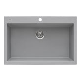 Ruvati 33 x 22 inch epiGranite Drop-in Topmount Granite Composite Single Bowl Kitchen Sink