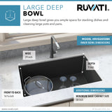 Ruvati 32 x 19 inch epiGranite Undermount Granite Composite Single Bowl Kitchen Sink