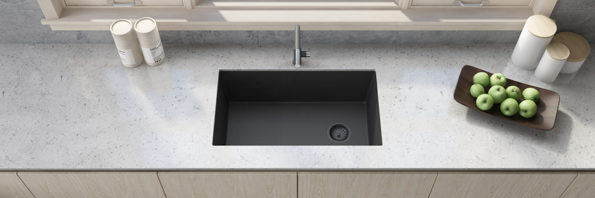 Ruvati 32 x 19 inch epiGranite Undermount Granite Composite Single Bowl Kitchen Sink