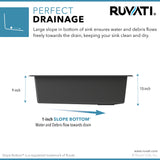 Ruvati 32 x 19 inch epiGranite Undermount Granite Composite Single Bowl Kitchen Sink