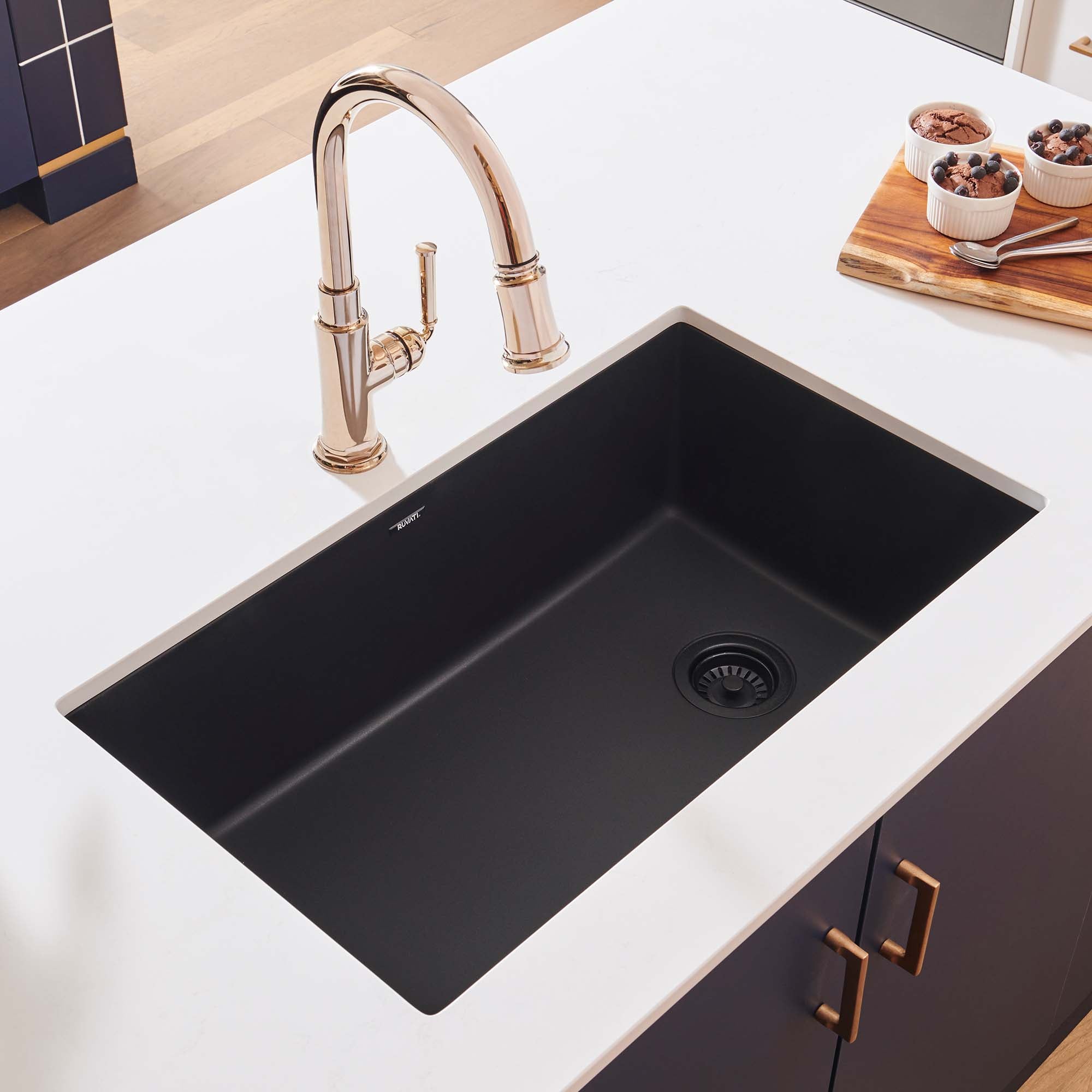 Ruvati 32 x 19 inch epiGranite Undermount Granite Composite Single Bowl Kitchen Sink