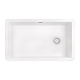 Ruvati 32 x 19 inch epiGranite Undermount Granite Composite Single Bowl Kitchen Sink – Arctic White