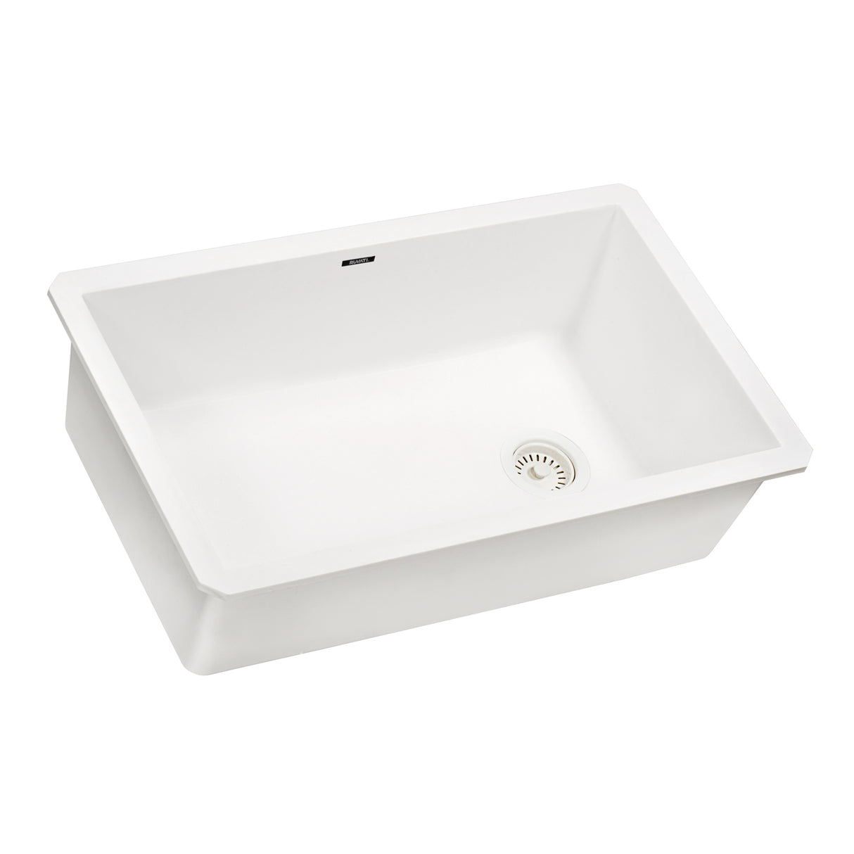 Ruvati 32 x 19 inch epiGranite Undermount Granite Composite Single Bowl Kitchen Sink – Arctic White