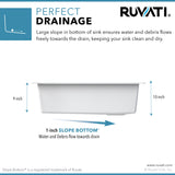 Ruvati 32 x 19 inch epiGranite Undermount Granite Composite Single Bowl Kitchen Sink – Arctic White