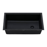 Ruvati 33-inch Undermount Workstation Granite Composite Kitchen Sink Matte Black