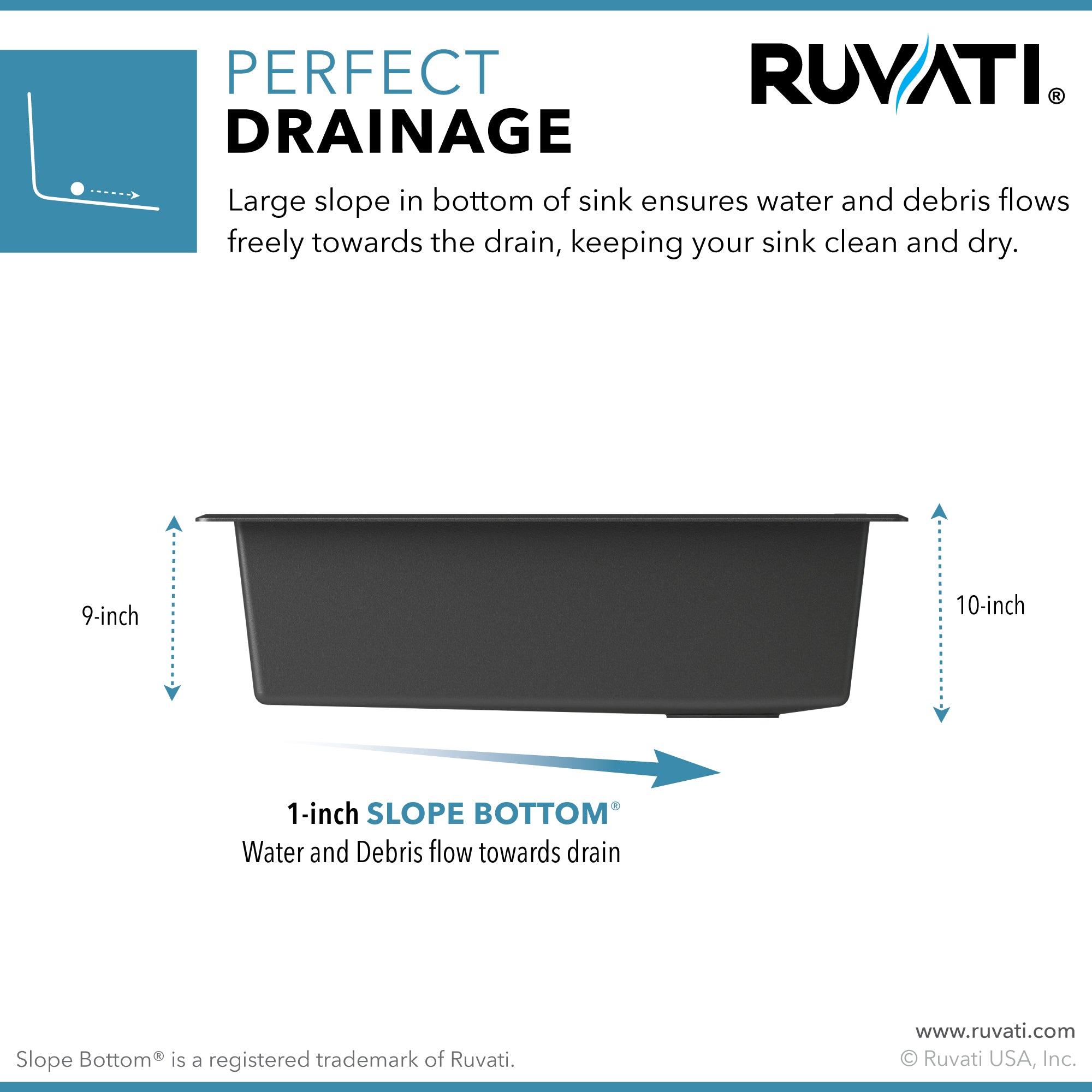 Ruvati 33-inch Undermount Workstation Granite Composite Kitchen Sink Matte Black