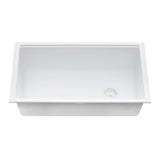 Ruvati 33-inch Granite Composite Undermount Workstation Kitchen Sink