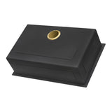 Ruvati 33-inch Undermount Satin Brass Matte Gold Stainless Steel Kitchen Sink 16 Gauge Single Bowl