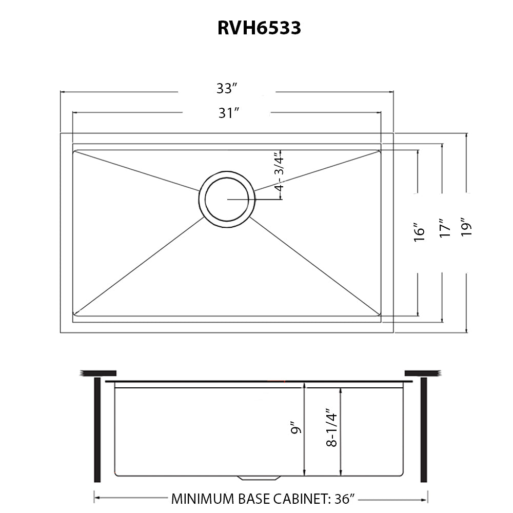 Ruvati 33 inch Polished Brass Matte Gold Workstation Undermount Kitchen Sink Single Bowl